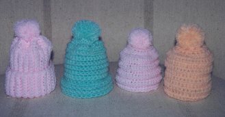 Crocheted Baby Caps