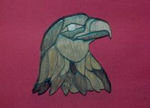 Simplified Intarsia Eagle