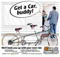 Get a car, buddy! -  Print ad