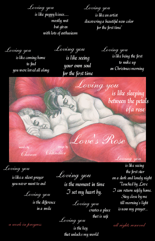 lovers sleeping in a rose