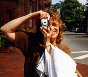 Lois taking photos.  [15 kb]