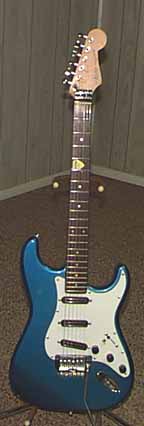 A blue stratocaster