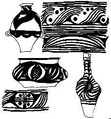 sketch of Neolithic designs