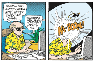 Doonesbury's Uncle Duke, inspired by Thomson.