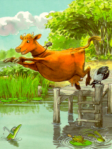 Cow Jumping Off Bridge