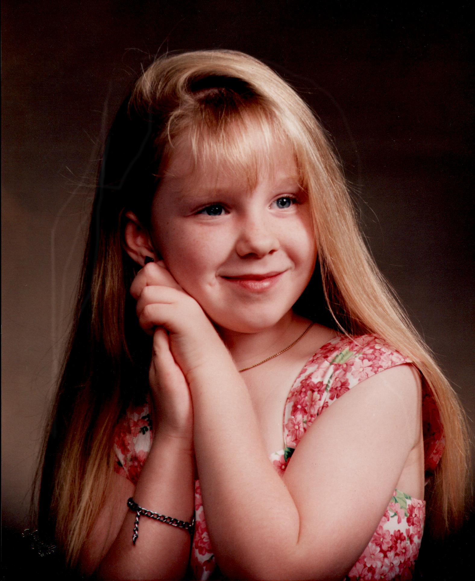 She was only about seven here - we used to spend HOURS on that hair!