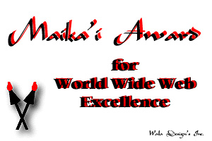 Maikai's Award for Web Excellence