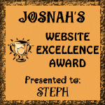 Josnah's Website Excellence Award