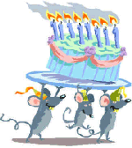 couple of rats carrying a cake...amused?