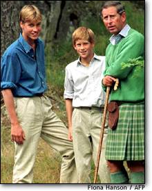 Charles, William and Harry