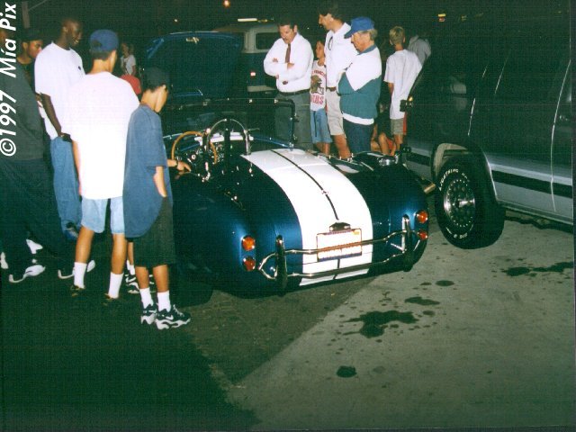 Blue COBRA w/ white strips - Rear View