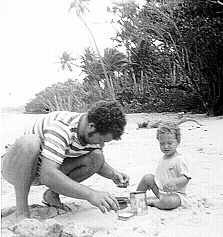 Dad and I collecting bait