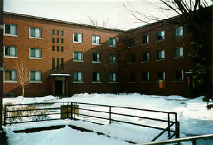 Centennial Hall, U of M, in winter