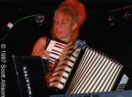 Elizabeth with an accordion