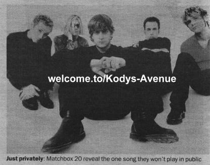 Just Privately: Matchbox 20 reveal the one song they won't play in public