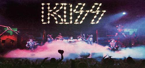 Kiss in concert.