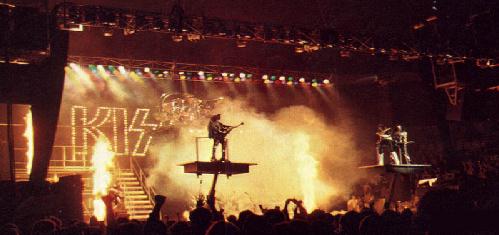 Kiss in concert.