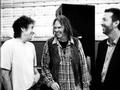 bob dylan, neil young and eric clapton backstage at bobfest