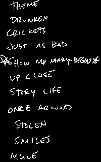 a set list