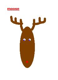 Moose with red nose