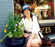 Cindi with Pansies