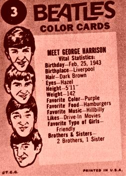 George's Statistics Card!