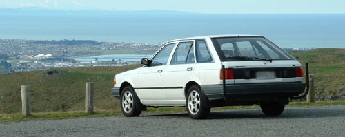 Nissan Sentra on hill