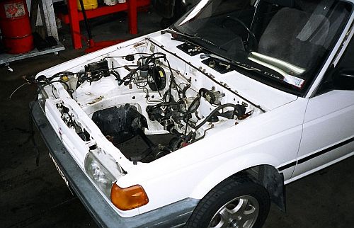 empty engine bay