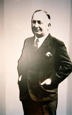 cardboard cutout of herbert chapman!