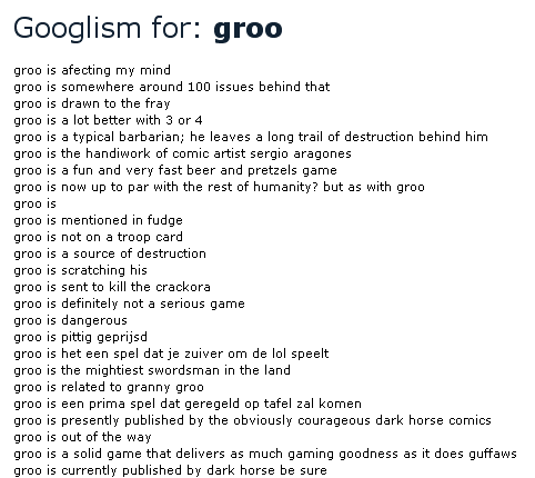 googlism for groo