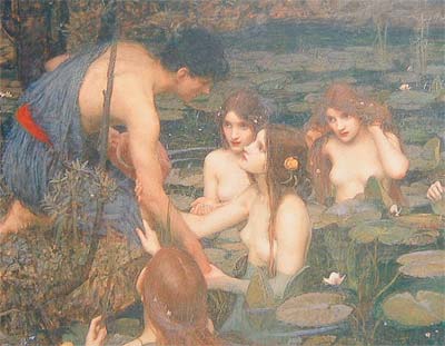 it's hylas and the nymphs by john william waterhouse actually