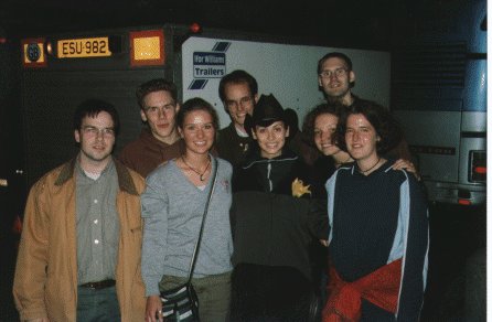 Gruppenbild mit Natalie Imbruglia nach dem Konzert