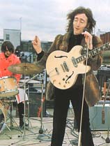 John (with Ringo) during the Get Back sessions, 1969