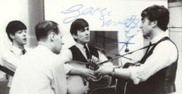 Paul, George Martin, George Harrison, John, 1963 (Genuinely autographed)