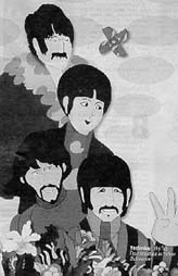 John, Paul, George, Ringo in 'Yellow Submarine', 1968