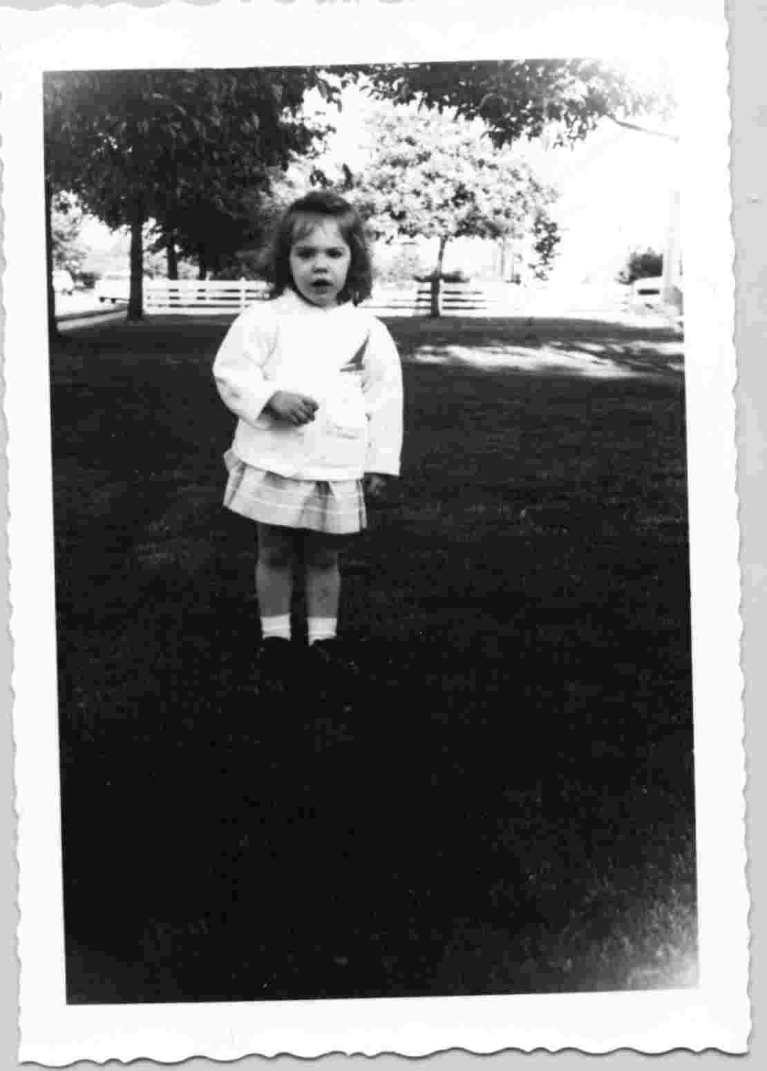 Ok, unrelated really, but this is my mom, age three. I can not be the only one who thinks she looked like Tabitha(sp?) (You know, from Bewitched?) Or am I? Ah, who cares.