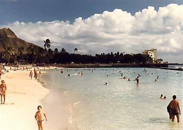 Waikiki Beach in 1984