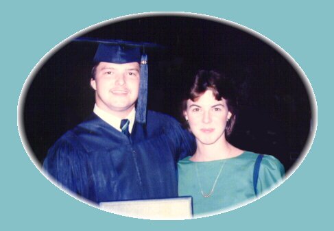 With my best friend and the love of my life at my college graduation (1984).