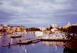 Victoria harbour at dusk