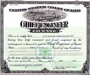 Chief Engineers License