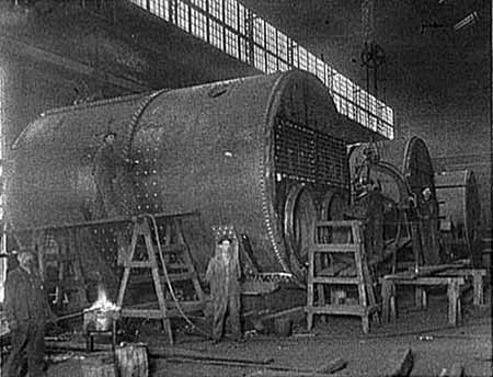 Boiler Shop. Great Lakes Engineering Works, Ecorse, Michigan.