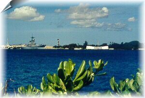 The Memorial from across the bay