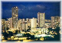 Waikiki at night