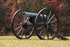 Manassas Confederate Cannon in Fall