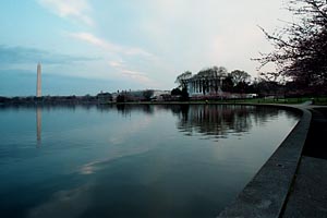 Tidal Basin with Washington and Jefferson Monuments