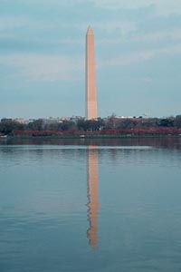 Washington Monument Reflected in Tidal Basin