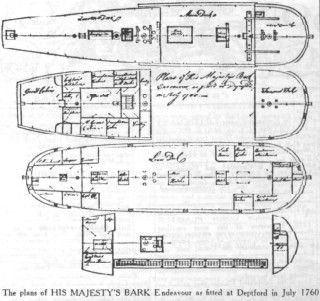 HM Bark Endeavour Blueprints