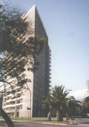 Apartment building on Presidente Riesco--our first apartment