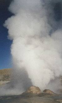 an erupting geyser