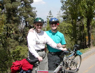 with our bikes on Sunday morning at Cerro San Cristbal